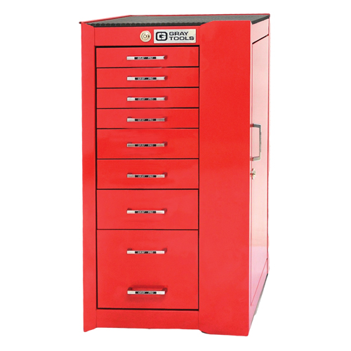 PRO+ Series Roller Cabinet, 8 Drawers, 19" W x 19" D x 36-1/2" H, Red Ottawa Fastener Supply