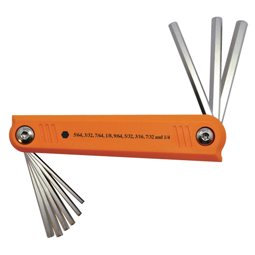 Jeu de cl&eacute;s hexagonales repliables, 9 mcx, Imp&eacute;rial Ottawa Fastener Supply