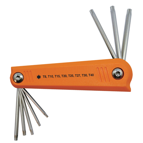 Folding Hex Key Set, 8 Pcs., Torx&reg; Ottawa Fastener Supply