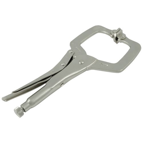 Locking Clamp Pliers with Swivel Pads, 11" Length, C-Clamp Ottawa Fastener Supply