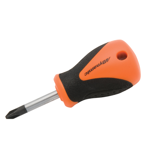 Philips Stubby Screwdriver, #2, 3-4/5" L, Cushion Grip Handle Ottawa Fastener Supply