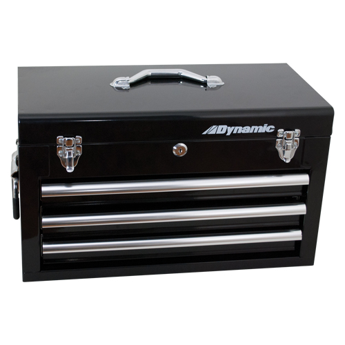 Hand Tool Box with Drawers, 10" D x 20" W x 12" H, Black Ottawa Fastener Supply