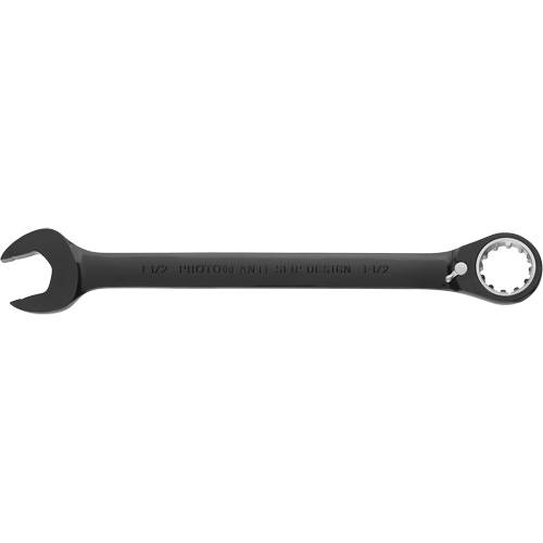 Cl&eacute; mixte &agrave; rochet r&eacute;versible, 4/6/12 pans, 1-1/2", Fini Noir/Chrome Ottawa Fastener Supply