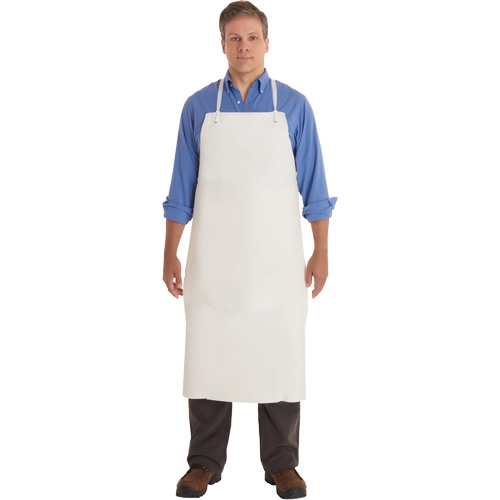 AlphaTec&reg; 56-101 PVC Apron, PVC/Vinyl, White, 33" W x 44" L Ottawa Fastener Supply