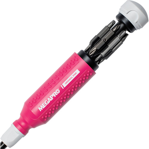 Tournevis multi embouts Original Pink 15-en-1, 8-37/50" lo, Prise Textur&eacute; Ottawa Fastener Supply