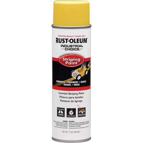 Peinture de traçage en a&eacute;rosol syst&egrave;me S1600 Industrial Choice applicable en position invers&eacute;e, Jaune, 18 oz, Canette a&eacute;rosol Ottawa Fastener Supply