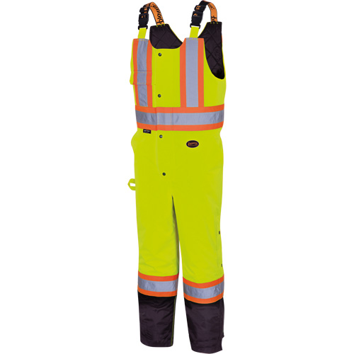 5041BB Waterproof Quilted Bib Pants, Polyester, Large, High Visibility Lime-Yellow Ottawa Fastener Supply