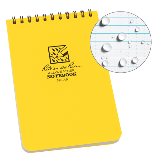 Pocket Top-Spiral Notebook, Soft Cover, Yellow, 100 Pages, 4" W x 6" L Ottawa Fastener Supply