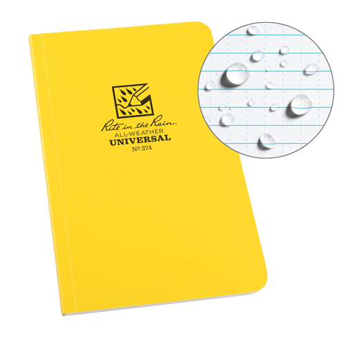 Livre reli&eacute; Field-Flex, Couverture souple, Jaune, 128 Pages, 4-5/8" , 7-1/4"  Ottawa Fastener Supply