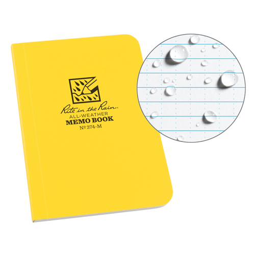 Memo Book, Soft Cover, Yellow, 112 Pages, 3-1/2" W x 5" L Ottawa Fastener Supply