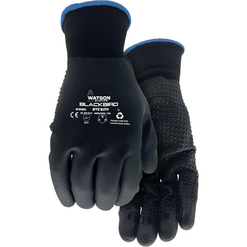 Stealth Blackbird Coated Gloves, X-Large, Microfoam Nitrile Coating, 15 Gauge, Polyester Shell Ottawa Fastener Supply