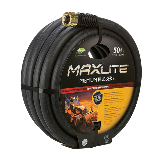 MAXLite Water Hose, Rubber, 3/4" dia. x 50' L Ottawa Fastener Supply