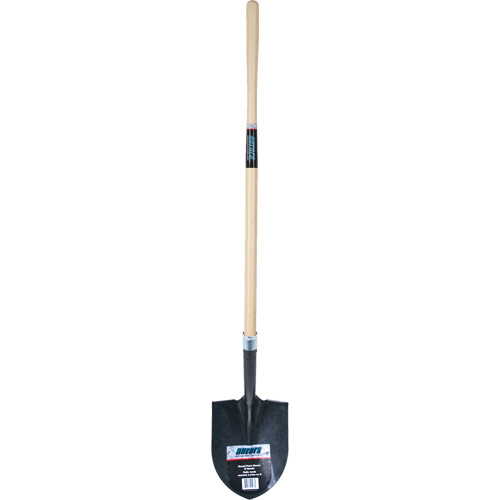 Heavy-Duty Round Point Shovel, Carbon Steel Blade, Hardwood, Straight Handle Ottawa Fastener Supply