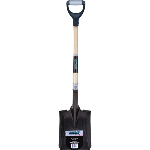 Heavy-Duty Square Shovel, Hardwood, Carbon Steel Blade, D-Grip Handle, 30" Long Ottawa Fastener Supply