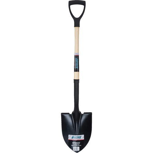 Round Point Shovel, Tempered Steel Blade, Hardwood, D-Grip Handle Ottawa Fastener Supply