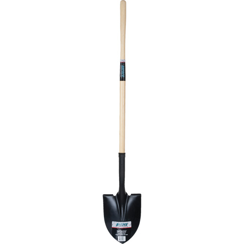 Round Point Shovel, Tempered Steel Blade, Hardwood, Straight Handle Ottawa Fastener Supply