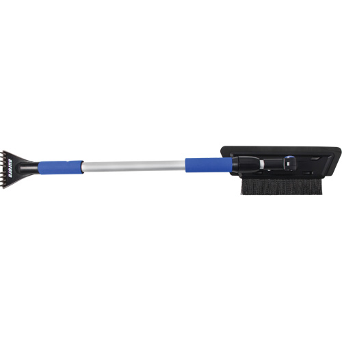 Snow Brush, Telescopic, EVA Foam Blade, 48" Long, Black/Blue Ottawa Fastener Supply
