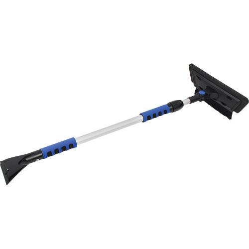 Snow Brush, Telescopic, EVA Foam Blade, 48" Long, Black/Blue Ottawa Fastener Supply