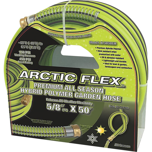 Premium Hybrid Polymer Garden Hose, PVC/Rubber, 5/8" dia. x 50' Ottawa Fastener Supply