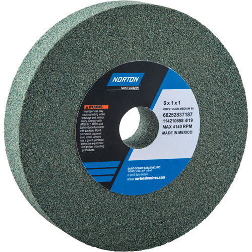 Meules pour rectifieuses d'&eacute;tabli - Meules Gemini, 6" x 1", Arbre de 1" Ottawa Fastener Supply