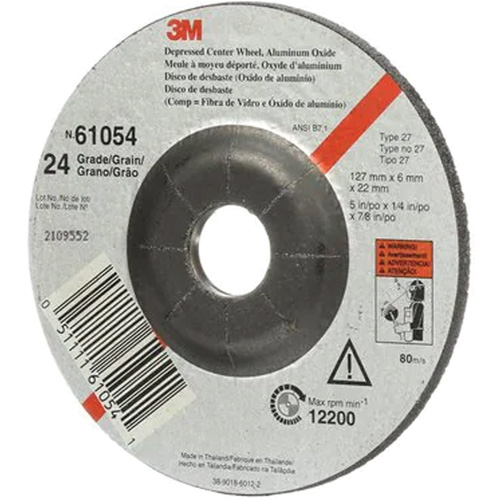 Depressed Centre Grinding Wheel, 5" x 27, Aluminum Oxide Ottawa Fastener Supply