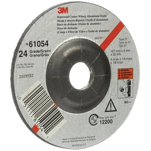Depressed Centre Grinding Wheel, 5" x 27, Aluminum Oxide Ottawa Fastener Supply