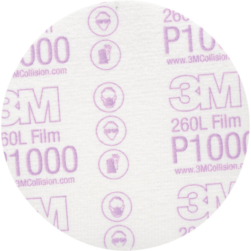 Hookit Finishing Film Disc, 5" Dia., P1000 Grit, Aluminum Oxide Ottawa Fastener Supply