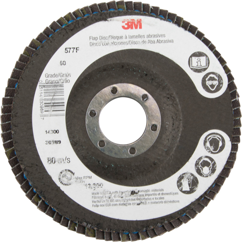 Disques &agrave; lamelles 577F, 4-1/2" x 7/8", Type 29, Grain 60, Zirconium Ottawa Fastener Supply