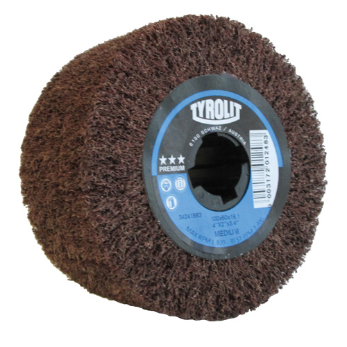Pro-Line Surface Conditioning Drum, 4" Dia. x 2" W, 3/4" Arbor, Medium Grit, Aluminum Oxide Ottawa Fastener Supply