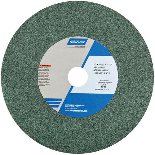 Bench and Pedestal Grinding Wheel, 14" x 2", 1-1/2" Arbor, 1, Silicon Carbide Ottawa Fastener Supply
