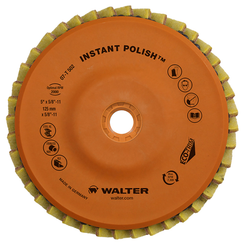 Instant Polish Flap Disc, 4-1/2" x 5/8"-11, Type 27, Very Fine Grit, Zirconium Ottawa Fastener Supply