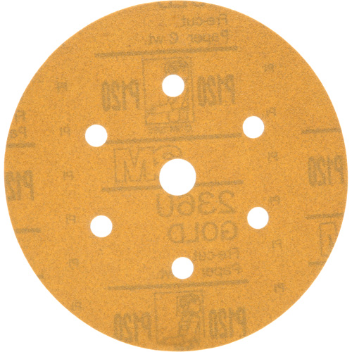 Hookit Dust-Free Sanding Disc, 6" Dia., P120 Grit, Aluminum Oxide, C-Weight Ottawa Fastener Supply