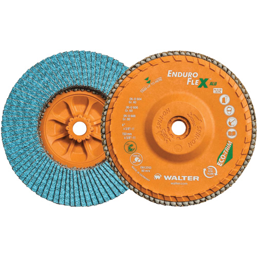 Enduro-Flex Alu Flap Disc, 7" x 7/8", Type 27, 40 Grit, Zirconia Alumina Ottawa Fastener Supply