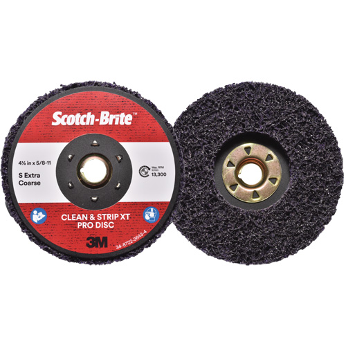 Disque  Clean and Strip  XT Pro Scotch-Brite, 4-1/2" dia., Grain Extra grossier, Carbure de silicium Ottawa Fastener Supply