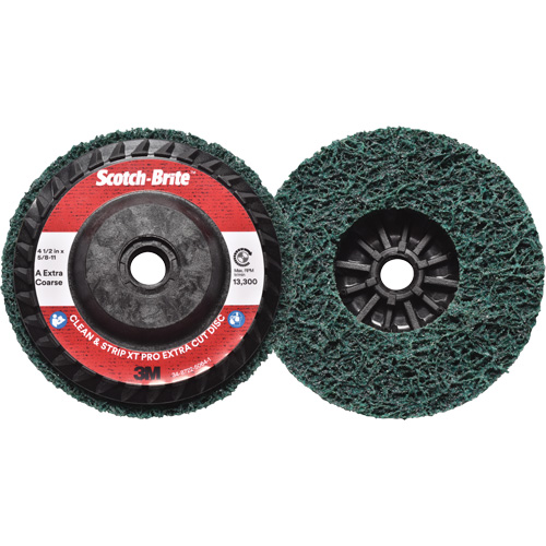 Disque extra coupe  Clean and Strip  XT Pro Scotch-Brite, 4-1/2" dia., Grain Extra grossier, Oxyde d'aluminium Ottawa Fastener Supply
