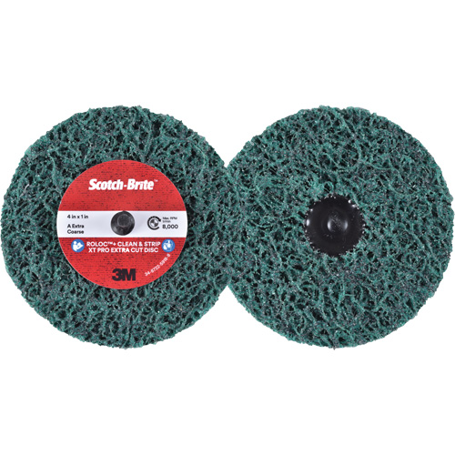 Scotch-Brite Roloc+ Clean & Strip XT Pro Extra Cut Disc, 4" Dia., Extra Coarse Grit, Aluminum Oxide Ottawa Fastener Supply