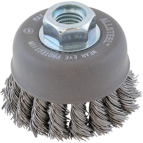 AllSteel Wire Brush, 3" Dia. x 5/8"-11 Arbor Ottawa Fastener Supply