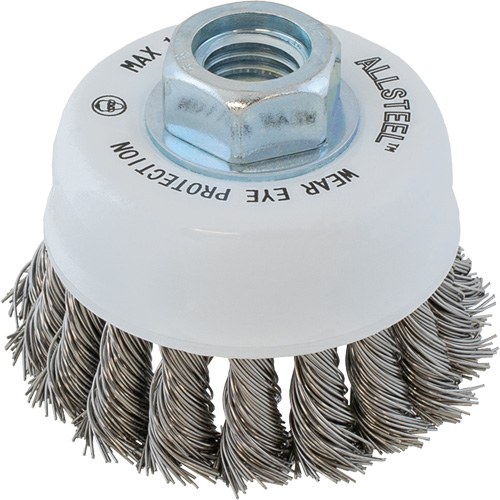 Brosse m&eacute;tallique AllSteel, 3" dia. x 5/8"-11 arbre Ottawa Fastener Supply