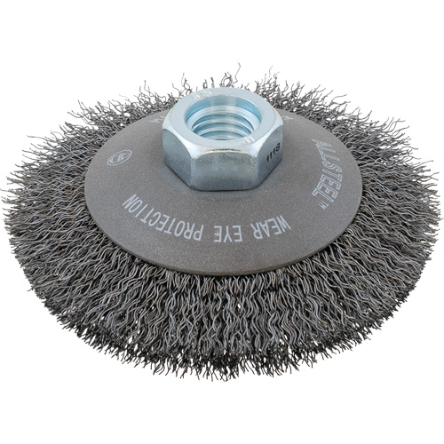 Brosse &agrave; fils torsad&eacute;s AllSteel, 4" dia., Fils 0,0118", Arbre 5/8"-11 Ottawa Fastener Supply