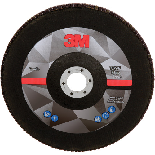 Disque &agrave; lamelles &agrave; changement rapide 769F, 7" x 5/8"-11, Type 27, Grain 40+, Oxyde d'aluminium/C&eacute;ramique Ottawa Fastener Supply