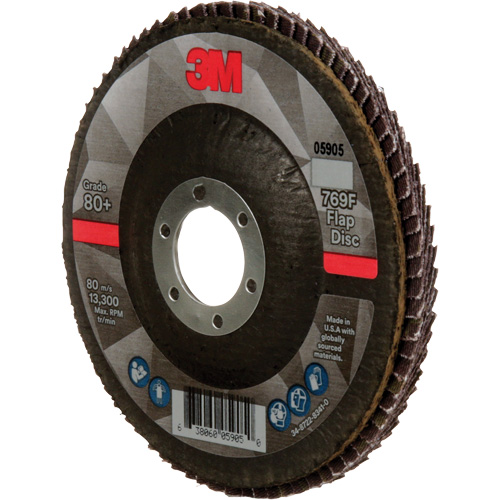 769F Quick Change Flap Disc, 4-1/2" x 7/8", Type 27, 80+ Grit, Ceramic Ottawa Fastener Supply