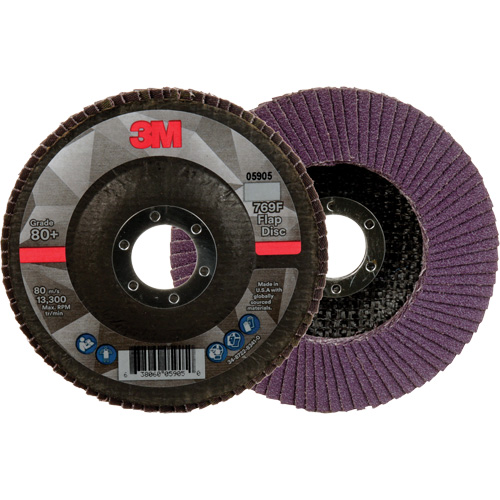769F Quick Change Flap Disc, 4-1/2" x 7/8", Type 27, 80+ Grit, Ceramic Ottawa Fastener Supply