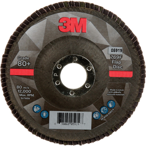 769F Quick Change Flap Disc, 5" x 7/8", Type 27, 80+ Grit, Ceramic Ottawa Fastener Supply