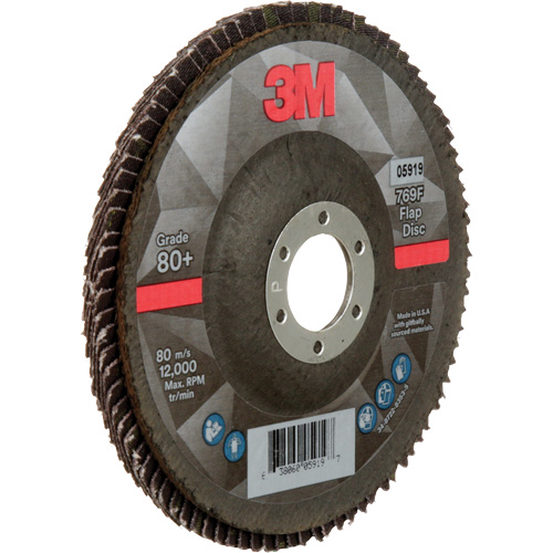 769F Quick Change Flap Disc, 5" x 7/8", Type 27, 80+ Grit, Ceramic Ottawa Fastener Supply