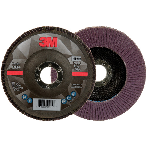 769F Quick Change Flap Disc, 5" x 7/8", Type 27, 80+ Grit, Ceramic Ottawa Fastener Supply