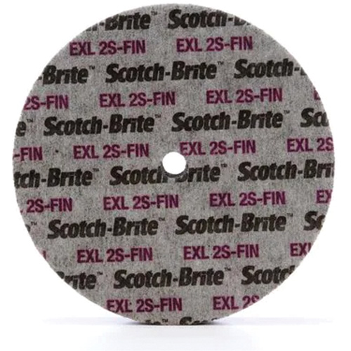 Meule unitaris&eacute;e EXL Scotch-Brite, 6" x 1/4", Arbre de 1/4", Grain de Fin, Carbure de silicium Ottawa Fastener Supply