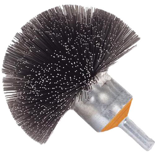 Spherical Mounted Crimped Wire Brush, 1-1/2", 0.008" Fill, 1/4" Shank Ottawa Fastener Supply