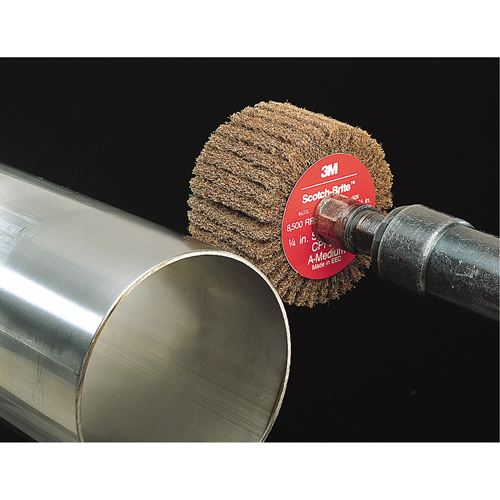 Scotch-Brite Flap Brushes, 2" Dia. x 1" W, 1/4" Arbor, Aluminum Oxide Ottawa Fastener Supply
