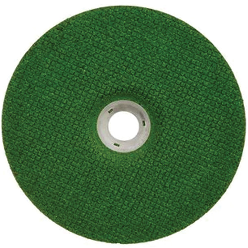 Green Corps Depressed Centre Wheel, 7" x 1/8", 7/8" Arbor, Ceramic, Type 27 Ottawa Fastener Supply