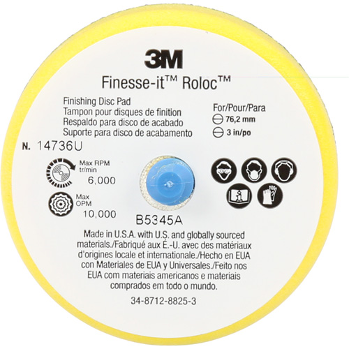 Finesse-it Roloc Finishing Disc Pad, 3" Dia. Ottawa Fastener Supply